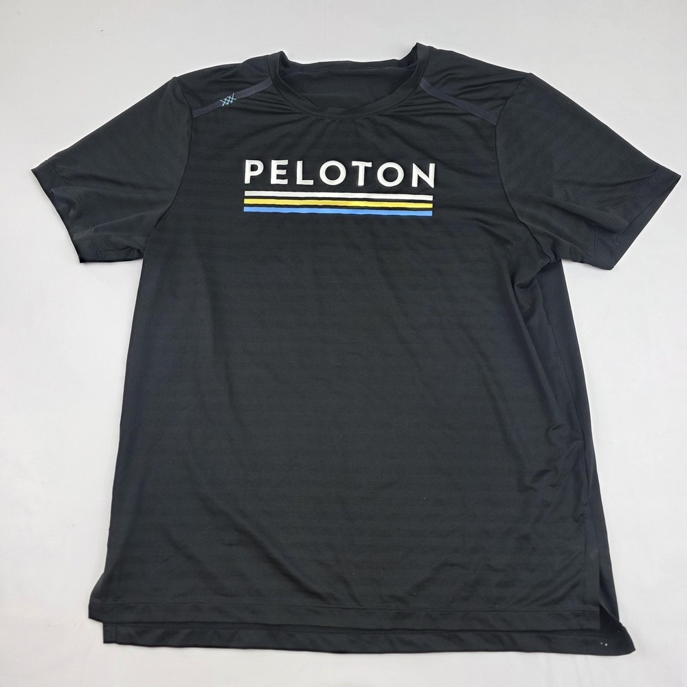 Rhone Shirt Mens Large Black Peloton Logo Short Sleeve Athletic Training Tee